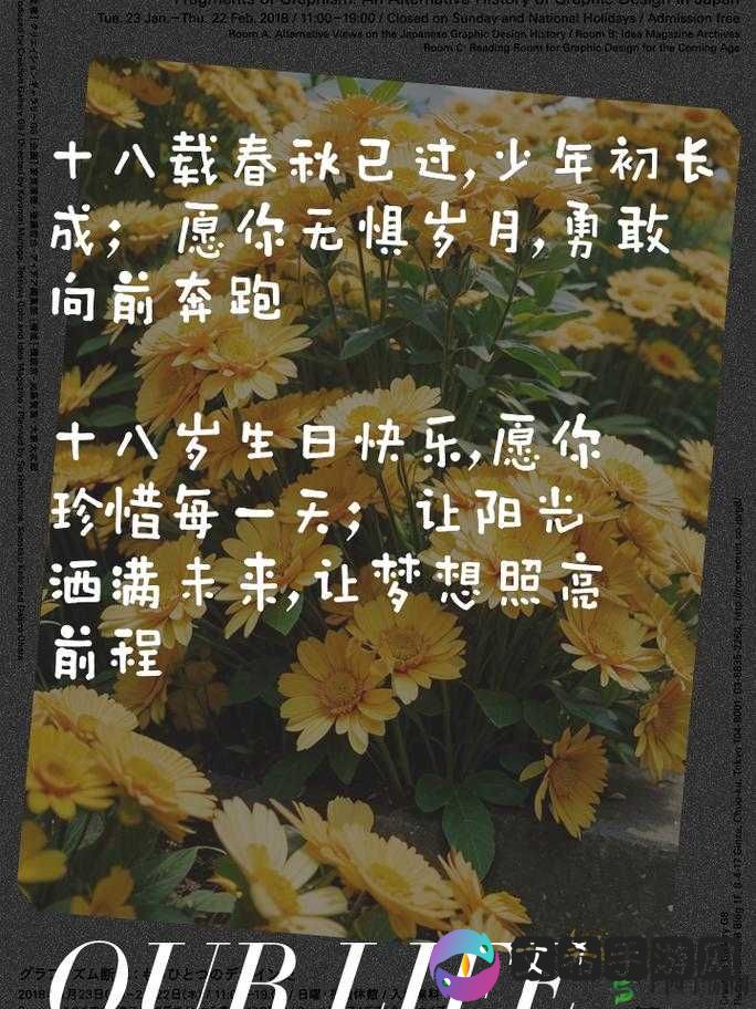已满十八周岁,从此转入全新人生