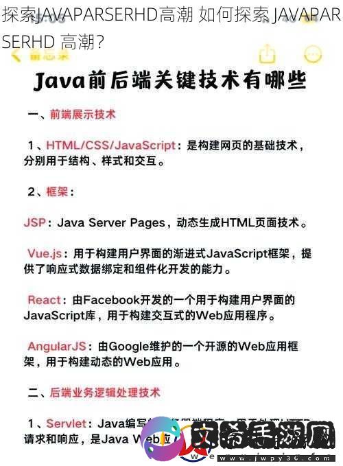探索JAVAPARSERHD高潮