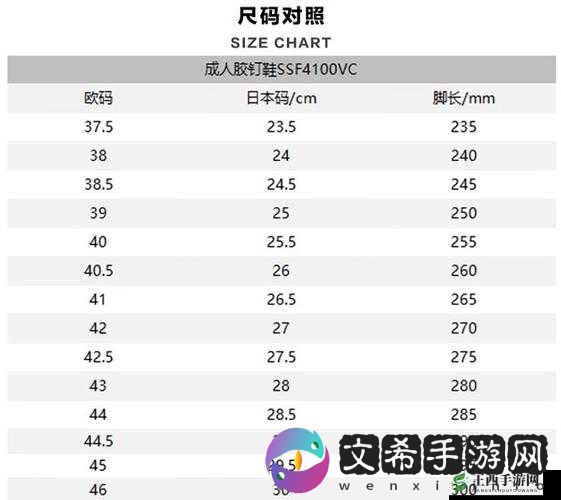 欧洲尺码日本尺码:尺码换算指南