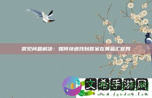 常见问题解决