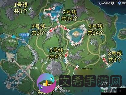 原神 4.3 枫丹湖光铃兰采集攻略：快速采集路线分享